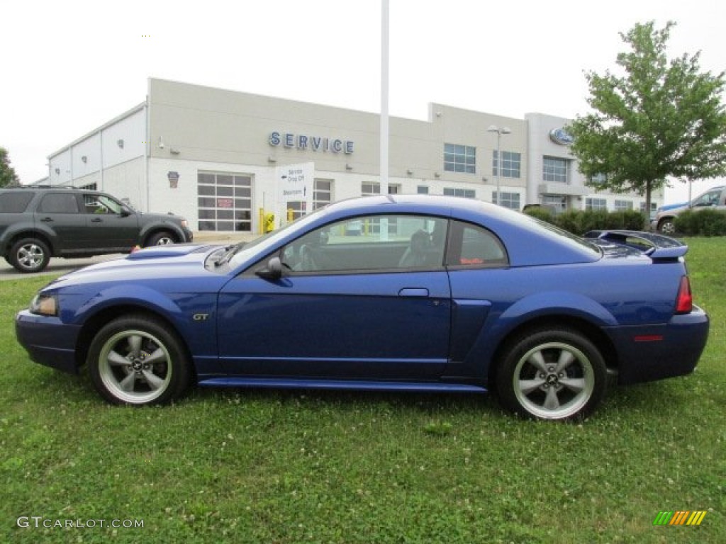 2002 Mustang GT Coupe - Sonic Blue Metallic / Dark Charcoal photo #6