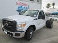 2013 Oxford White Ford F350 Super Duty XL Regular Cab Dually Chassis  photo #2