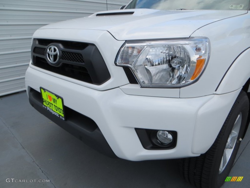 2013 Tacoma V6 TRD Sport Prerunner Double Cab - Super White / Graphite photo #10