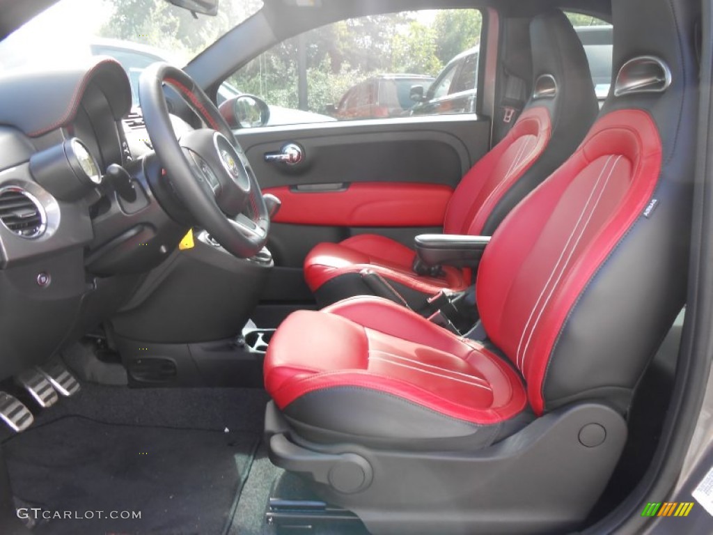 Abarth Nero/Rosso/Nero (Black/Red/Black) Interior 2013 Fiat 500 Abarth Photo #82480655