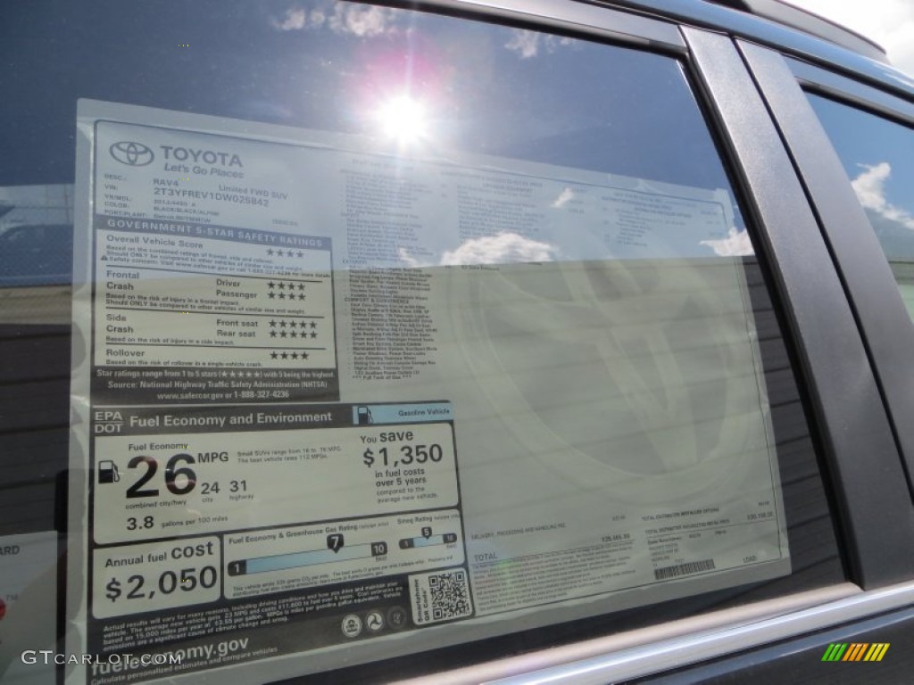 2013 RAV4 Limited - Black / Black photo #37