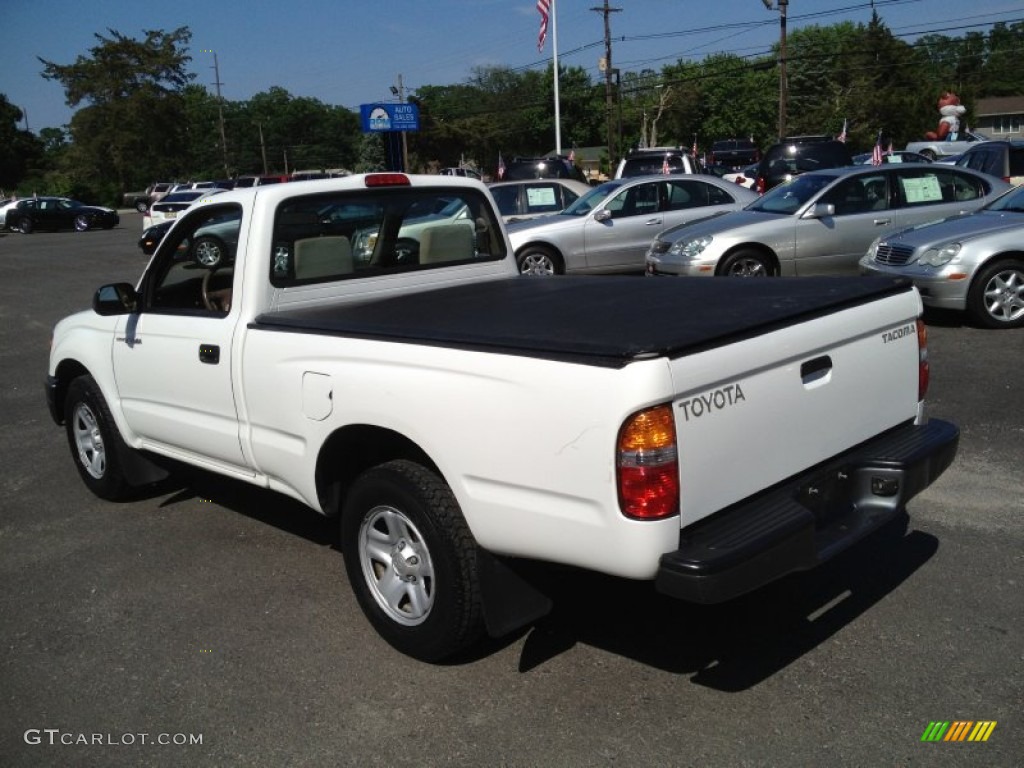 2002 Tacoma Regular Cab - Super White / Oak photo #13