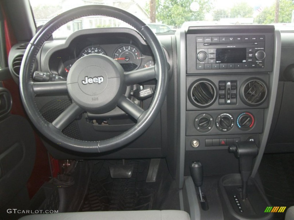 2008 Jeep Wrangler Unlimited X 4x4 Dark Slate Gray/Med Slate Gray Dashboard Photo #82483037