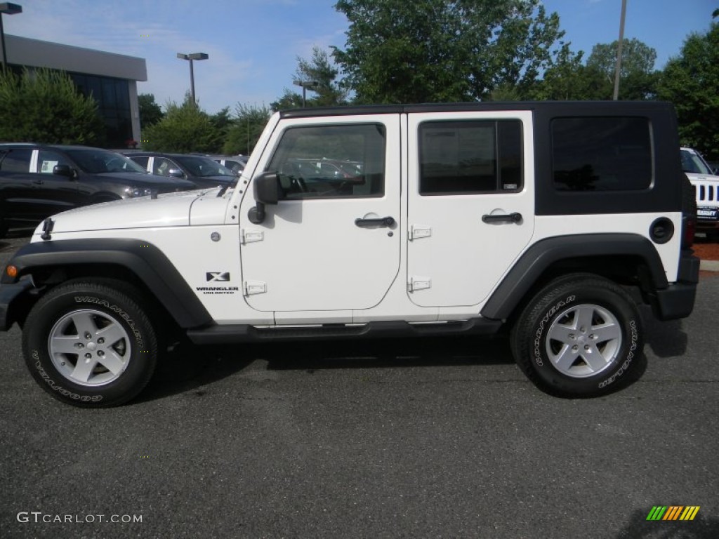 Stone White 2008 Jeep Wrangler Unlimited X 4x4 Exterior Photo #82483290