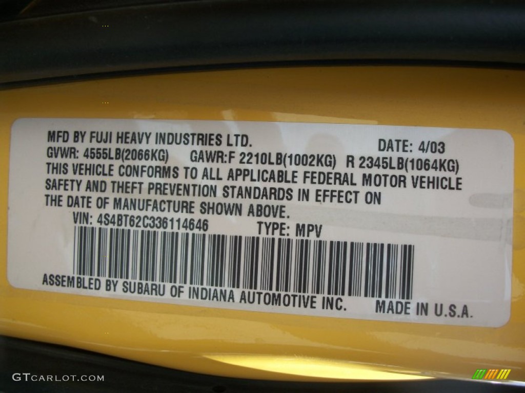 2003 Baja Sport - Baja Yellow / Gray photo #31