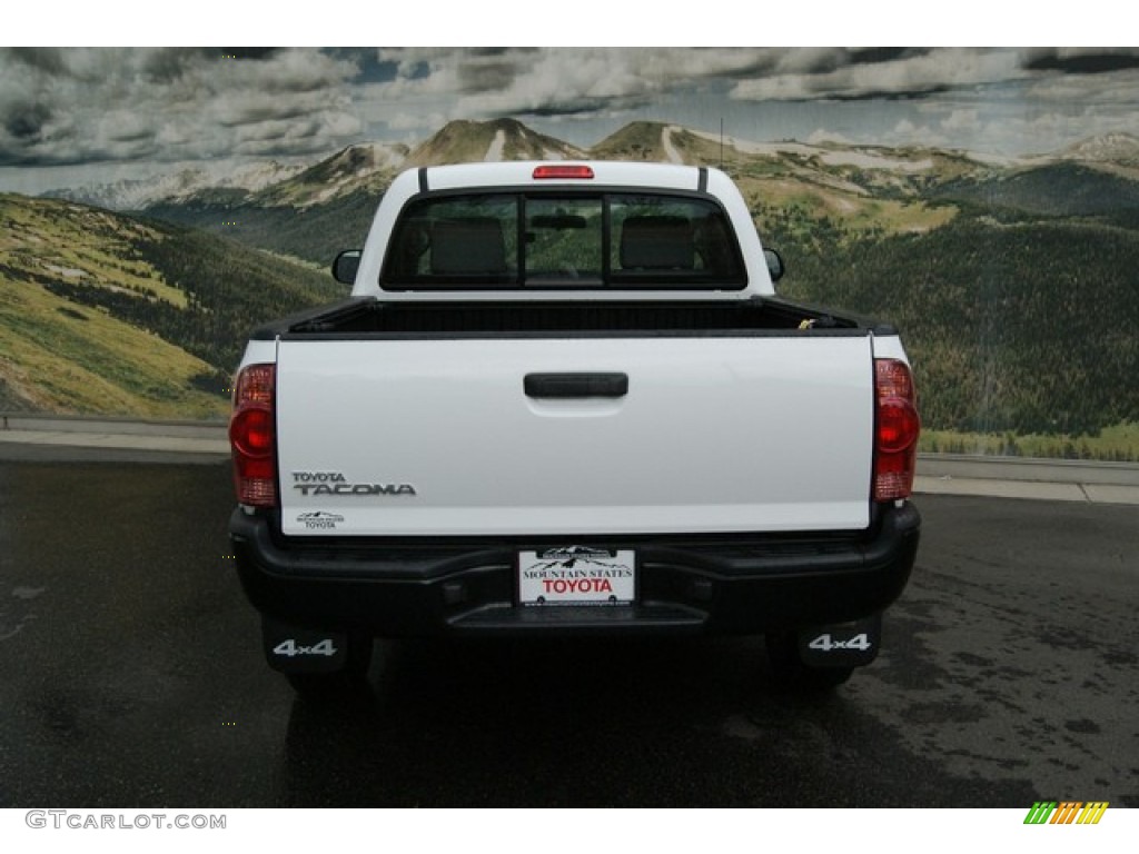 2013 Tacoma Regular Cab 4x4 - Super White / Graphite photo #4