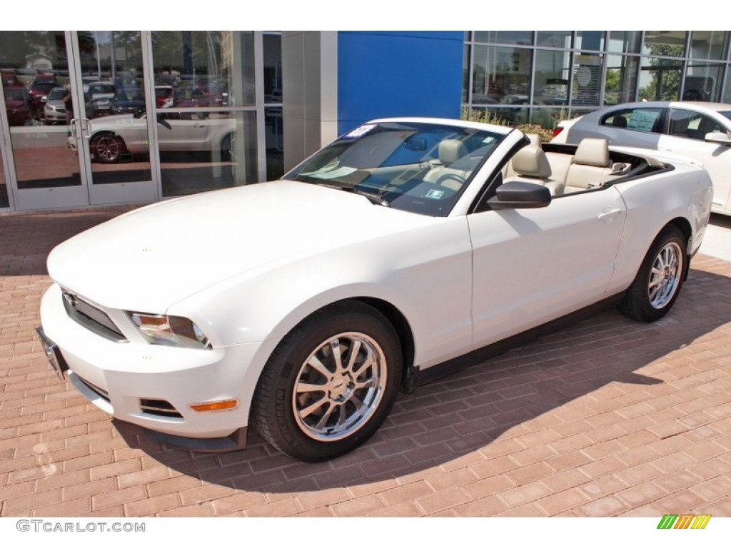 2011 Mustang V6 Premium Convertible - Performance White / Stone photo #10