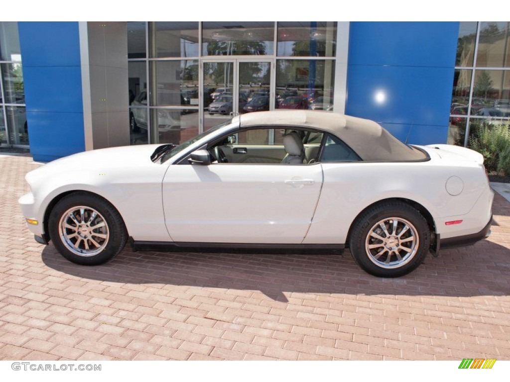 2011 Mustang V6 Premium Convertible - Performance White / Stone photo #19
