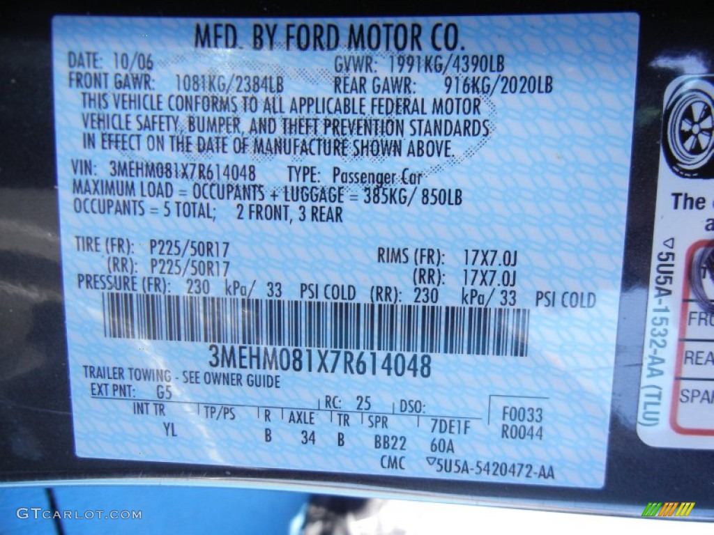 2007 Milan Color Code G5 for Alloy Metallic Photo #82487771