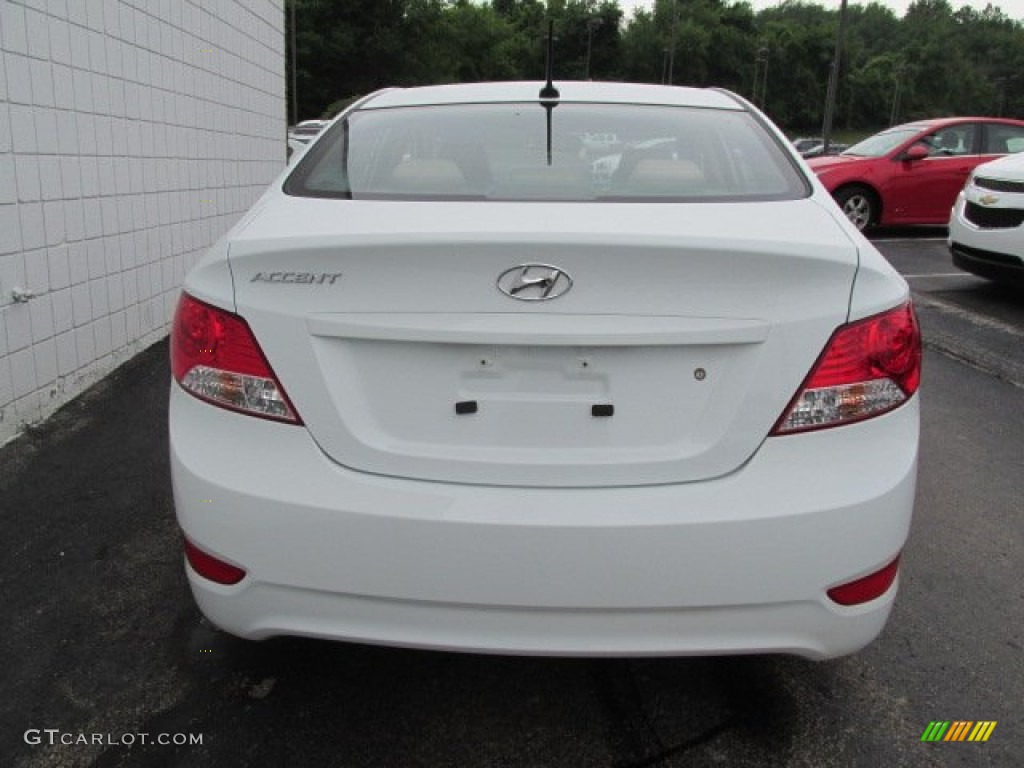2012 Accent GLS 4 Door - Century White / Beige photo #7
