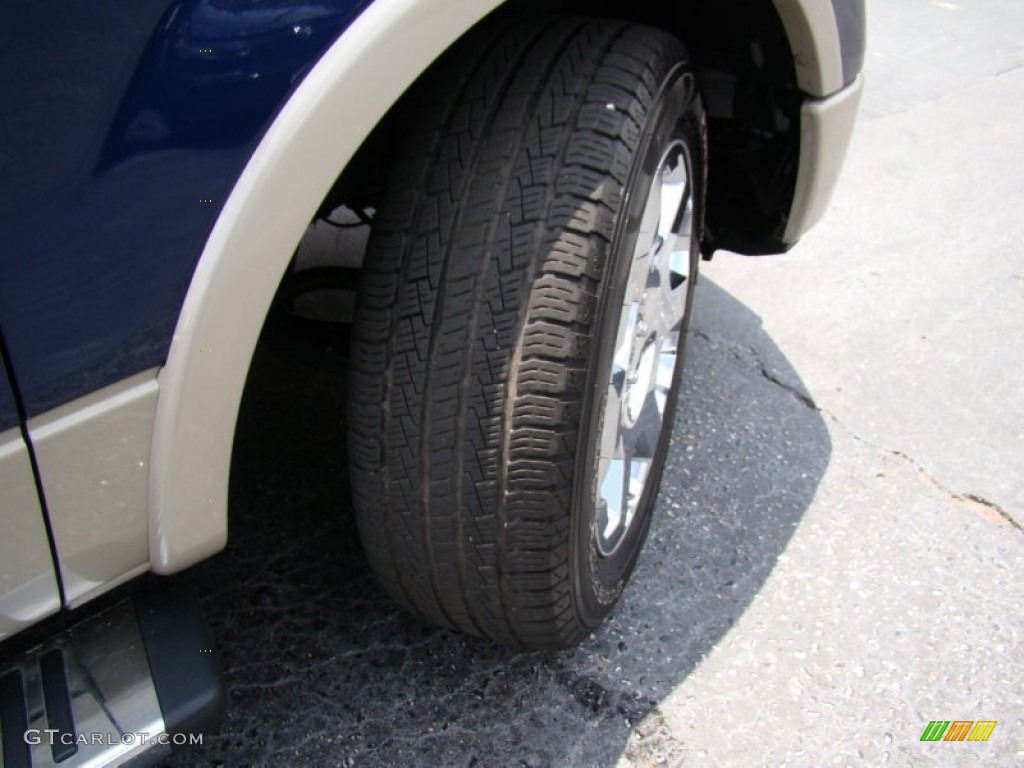 2010 F150 Lariat SuperCrew - Dark Blue Pearl Metallic / Tan photo #28