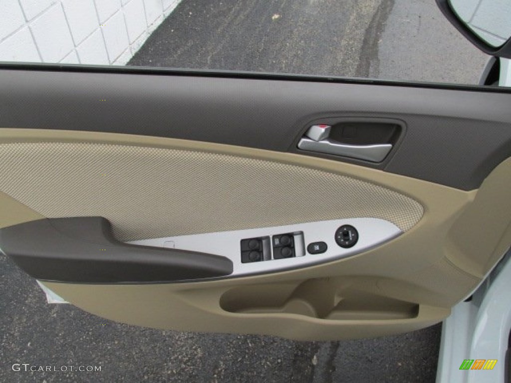 2012 Accent GLS 4 Door - Century White / Beige photo #11
