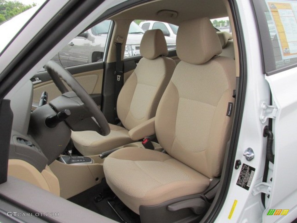 2012 Accent GLS 4 Door - Century White / Beige photo #13