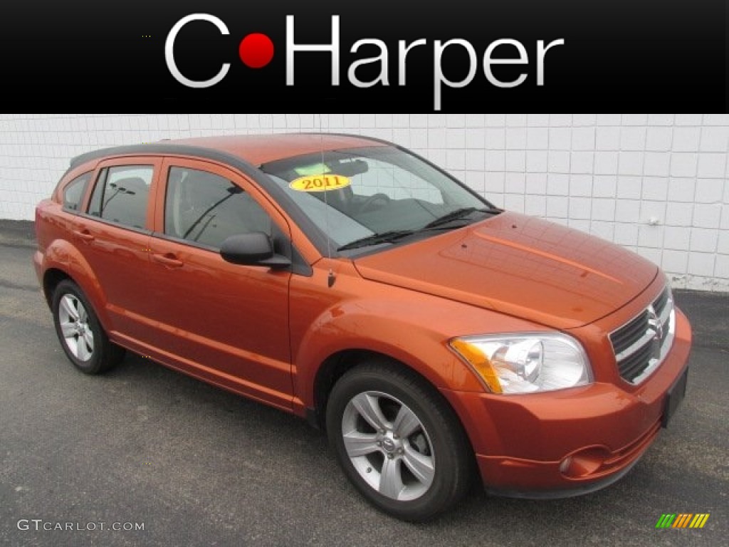 2011 Caliber Mainstreet - Mango Tango Pearl / Dark Slate Gray photo #1