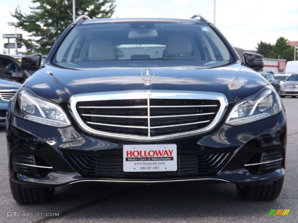 2014 E 350 4Matic Wagon - Black / Silk Beige/Espresso Brown photo #2