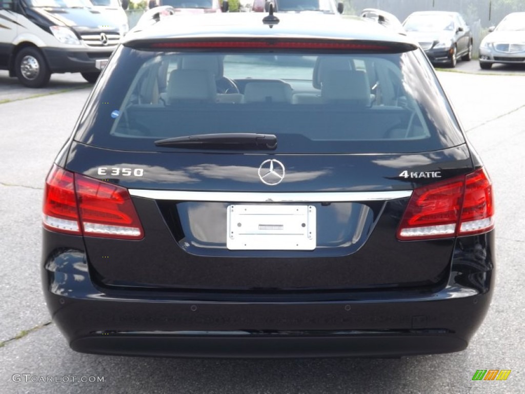 2014 E 350 4Matic Wagon - Black / Silk Beige/Espresso Brown photo #4