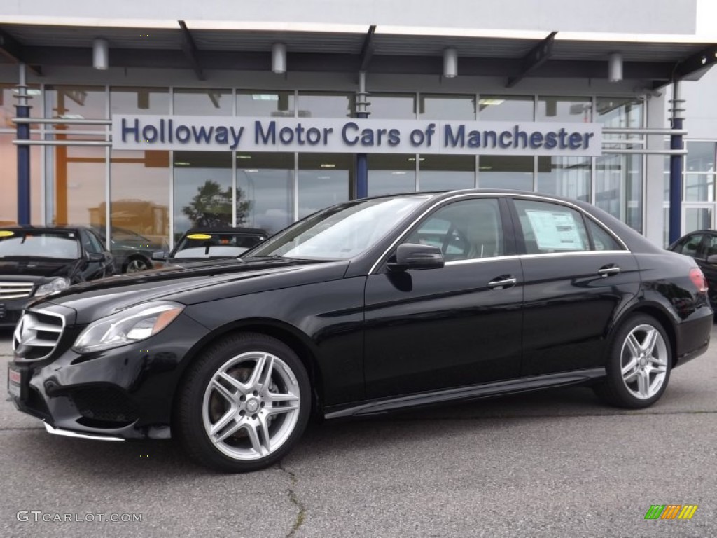 2014 E 350 4Matic Sport Sedan - Black / Silk Beige/Espresso Brown photo #1