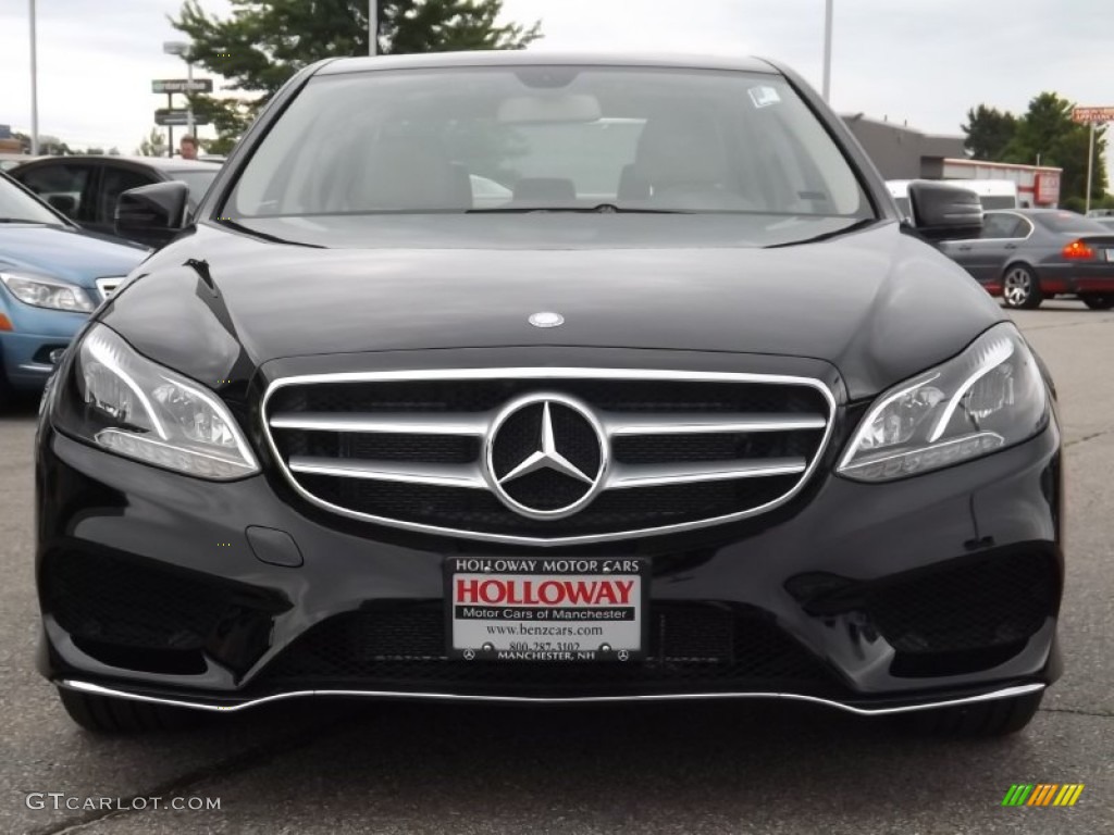2014 E 350 4Matic Sport Sedan - Black / Silk Beige/Espresso Brown photo #2