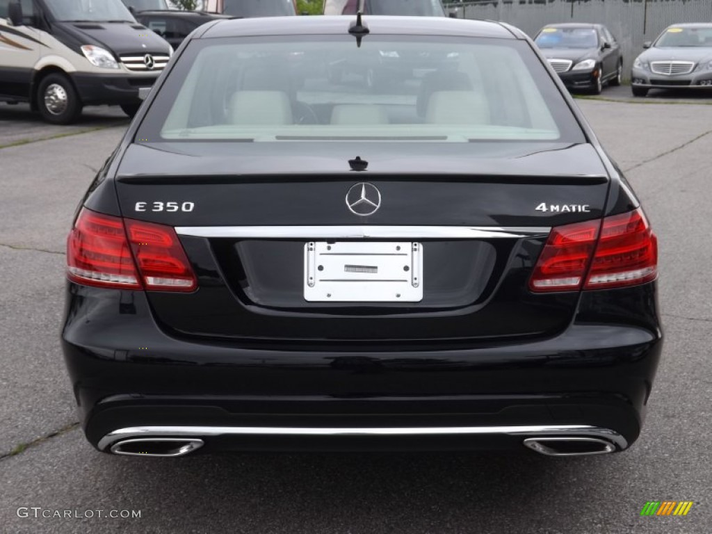 2014 E 350 4Matic Sport Sedan - Black / Silk Beige/Espresso Brown photo #4