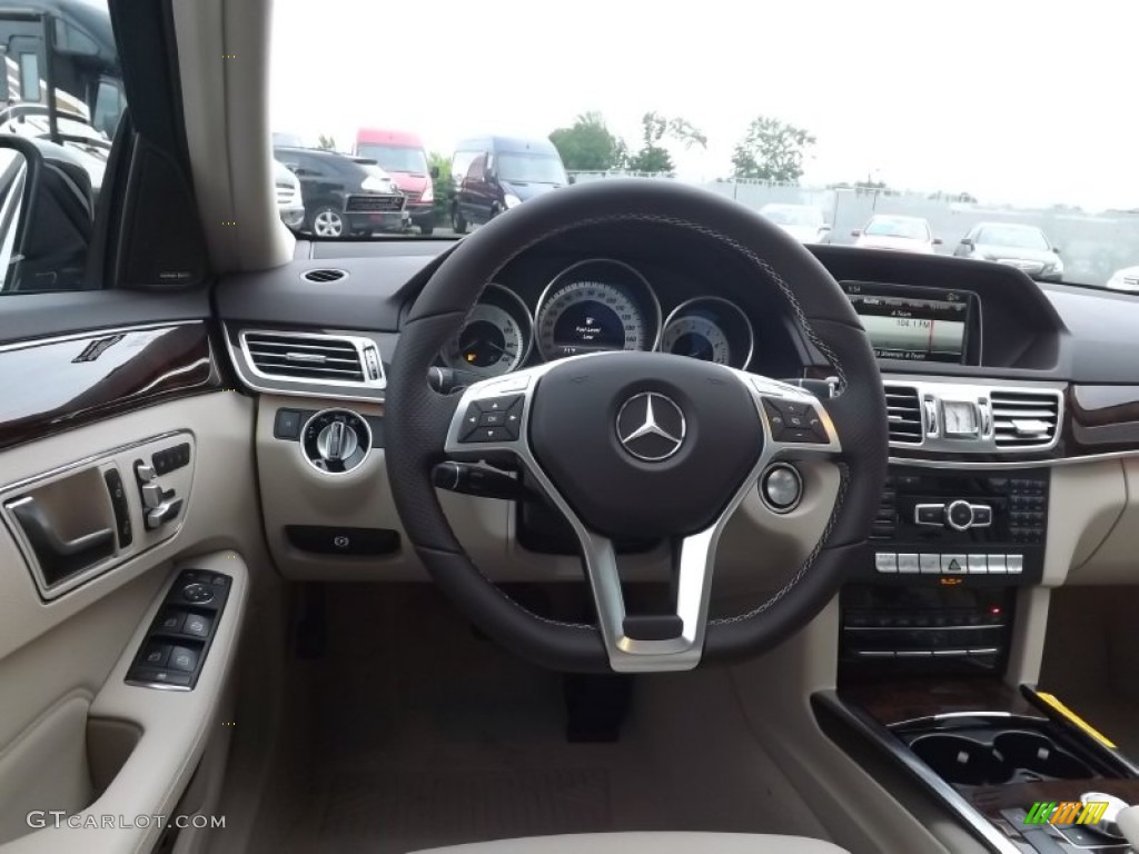 2014 E 350 4Matic Sport Sedan - Black / Silk Beige/Espresso Brown photo #7
