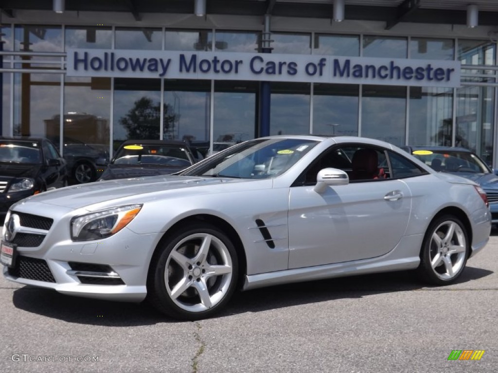 2013 SL 550 Roadster - Iridium Silver Metallic / Red/Black photo #1