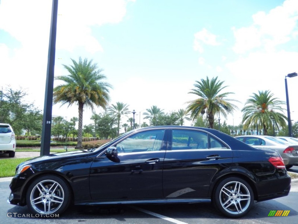 2014 E 350 Sport Sedan - Black / Silk Beige/Espresso Brown photo #2