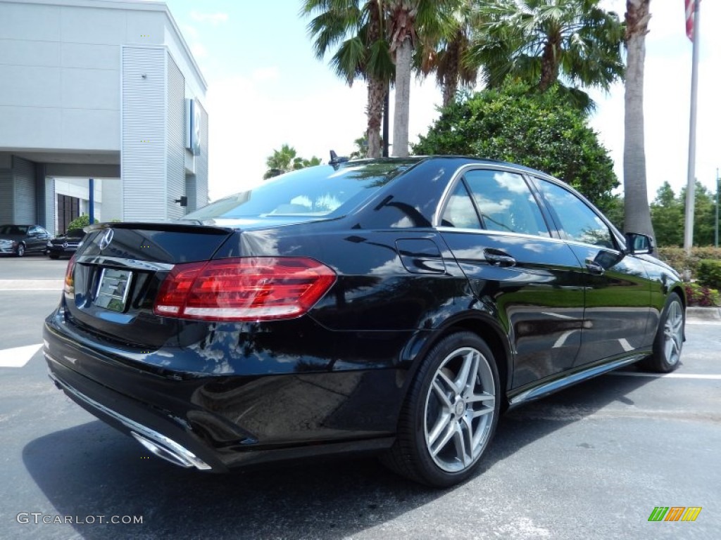 2014 E 350 Sport Sedan - Black / Silk Beige/Espresso Brown photo #3