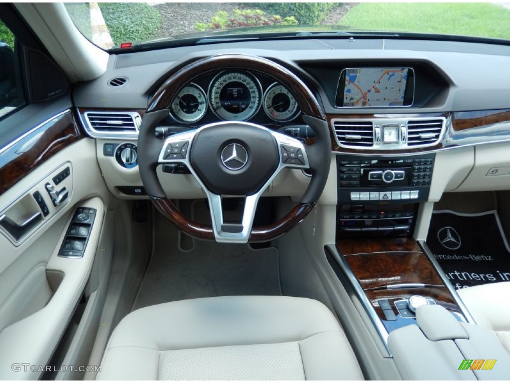 2014 E 350 Sport Sedan - Black / Silk Beige/Espresso Brown photo #9