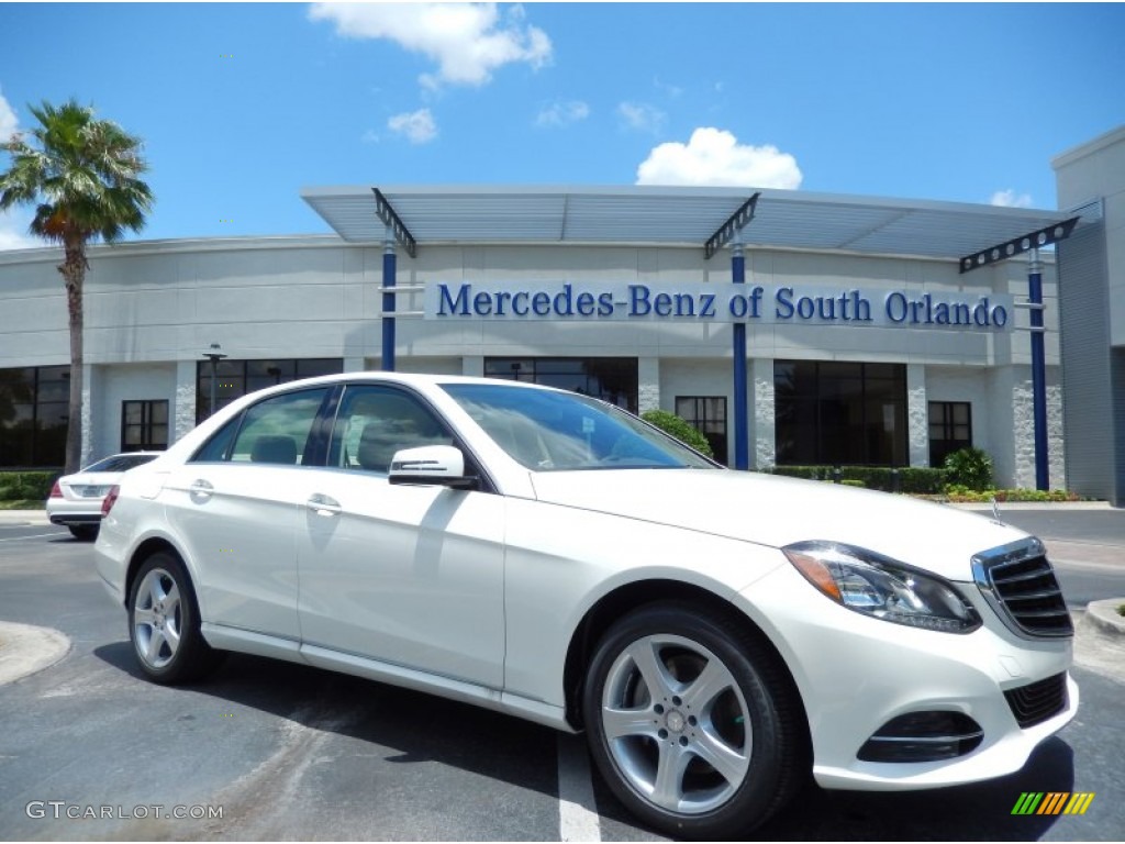 2014 E 350 Sedan - Diamond White Metallic / Silk Beige/Espresso Brown photo #1