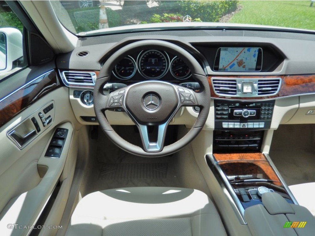 2014 E 350 Sedan - Diamond White Metallic / Silk Beige/Espresso Brown photo #9