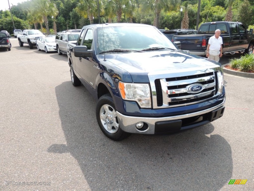 2011 F150 XLT SuperCab - Dark Blue Pearl Metallic / Steel Gray photo #1