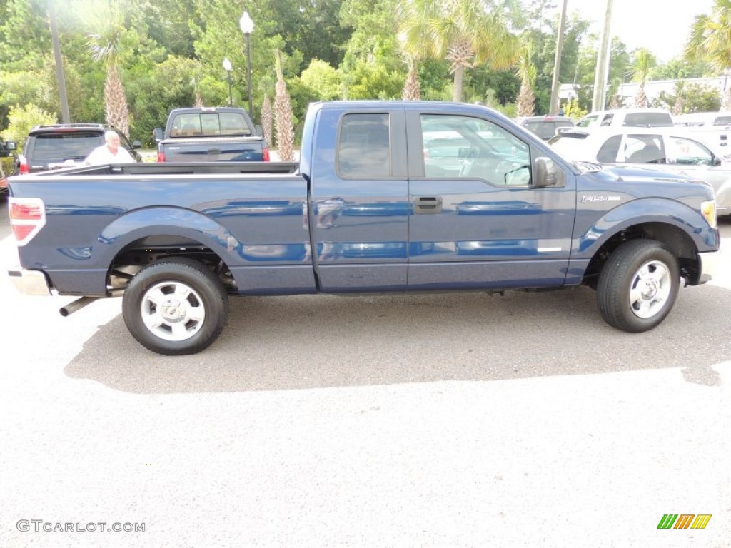 2011 F150 XLT SuperCab - Dark Blue Pearl Metallic / Steel Gray photo #8