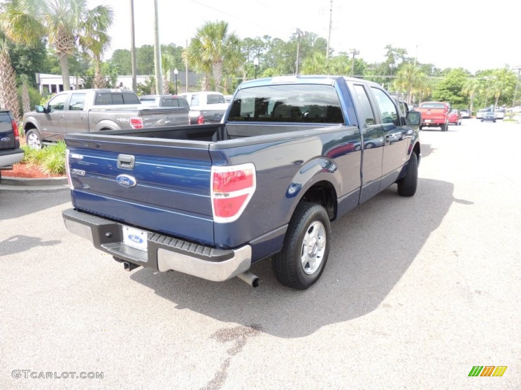 2011 F150 XLT SuperCab - Dark Blue Pearl Metallic / Steel Gray photo #13