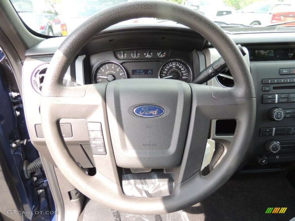 2011 F150 XLT SuperCab - Dark Blue Pearl Metallic / Steel Gray photo #22