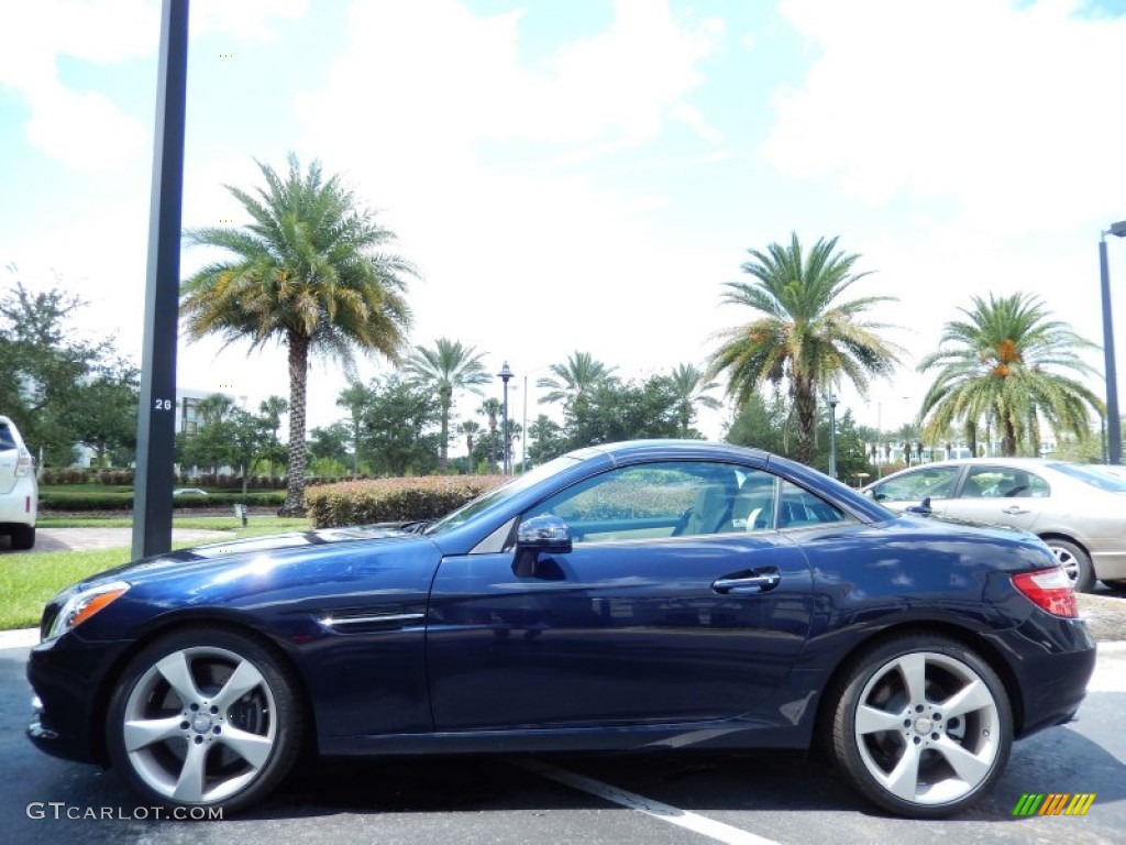 Lunar Blue Metallic 2013 Mercedes-Benz SLK 350 Roadster Exterior Photo #82493894