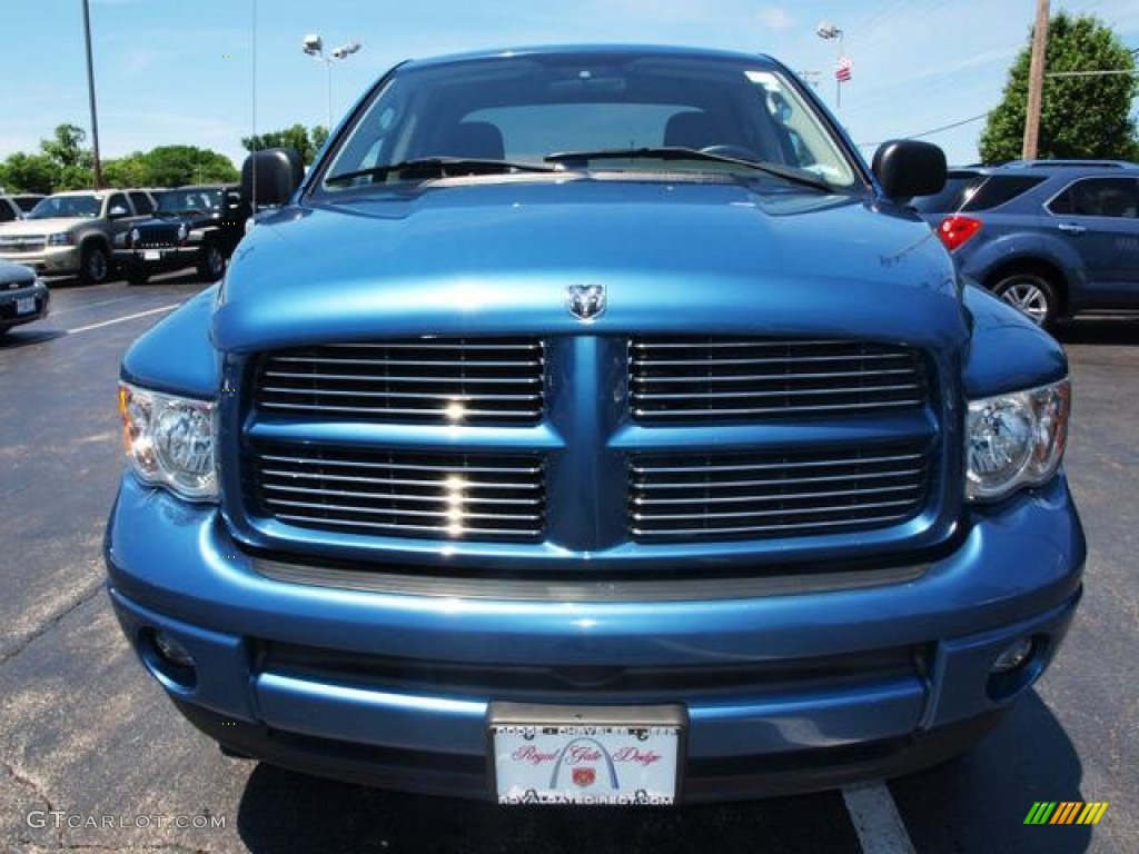 2003 Ram 1500 SLT Quad Cab 4x4 - Atlantic Blue Pearl / Dark Slate Gray photo #7