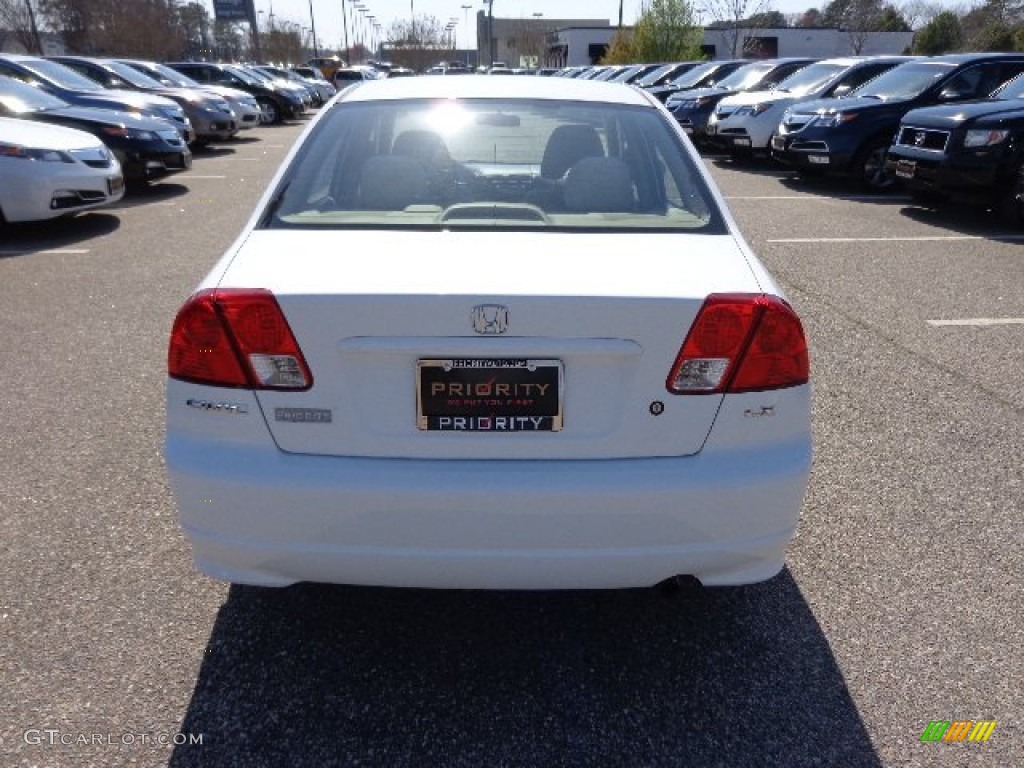 2004 Civic LX Sedan - Taffeta White / Ivory Beige photo #5