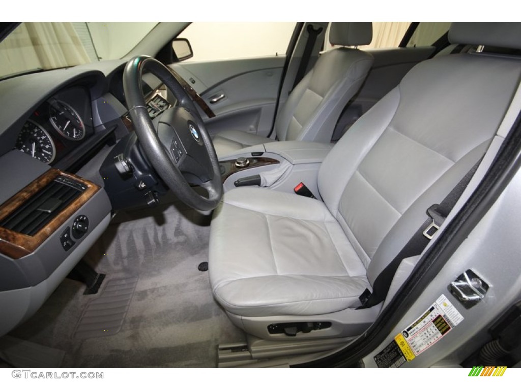 Grey Interior 2007 BMW 5 Series 530i Sedan Photo #82496460