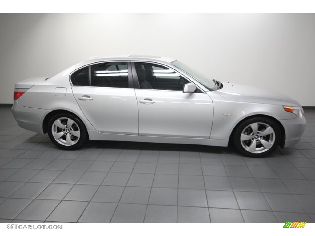 Titanium Silver Metallic 2007 BMW 5 Series 530i Sedan Exterior Photo #82496534