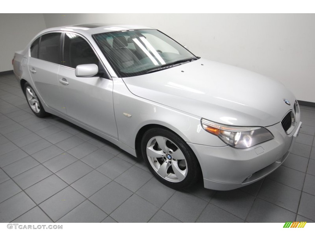 Titanium Silver Metallic 2007 BMW 5 Series 530i Sedan Exterior Photo #82496549