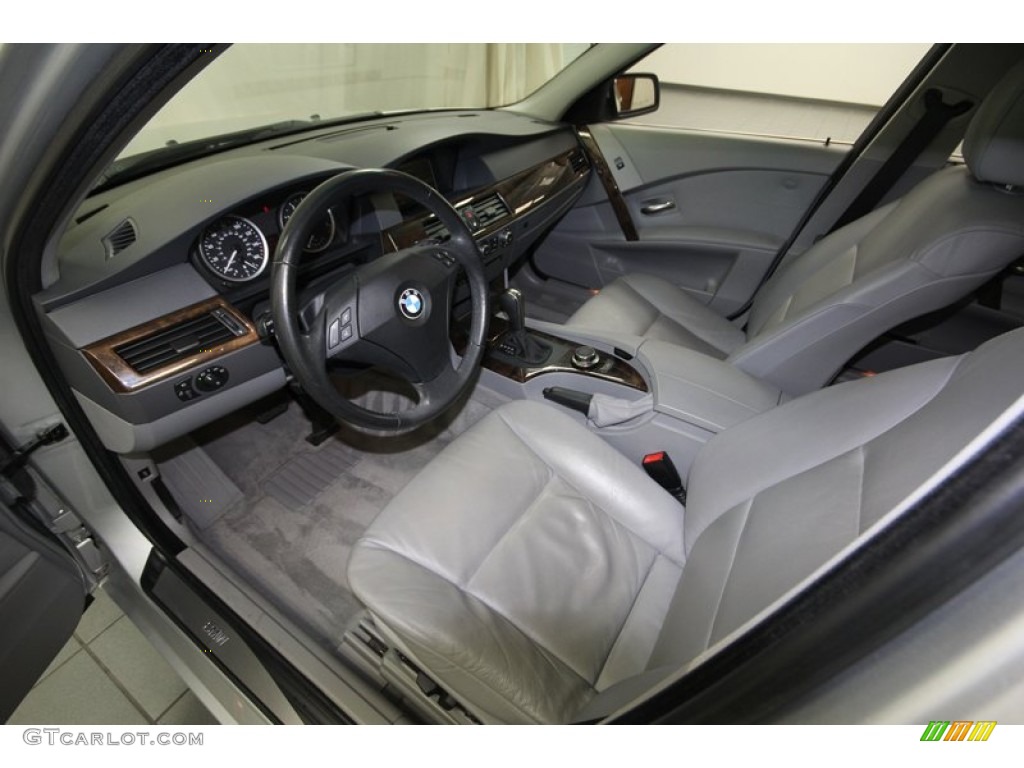 Grey Interior 2007 BMW 5 Series 530i Sedan Photo #82496645
