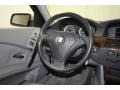 2007 BMW 5 Series Grey Interior Steering Wheel Photo
