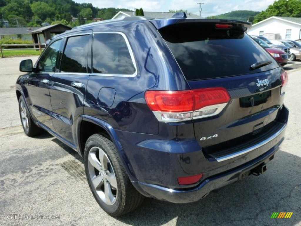 2014 Grand Cherokee Overland 4x4 - True Blue Pearl / Overland Nepal Jeep Brown Light Frost photo #3