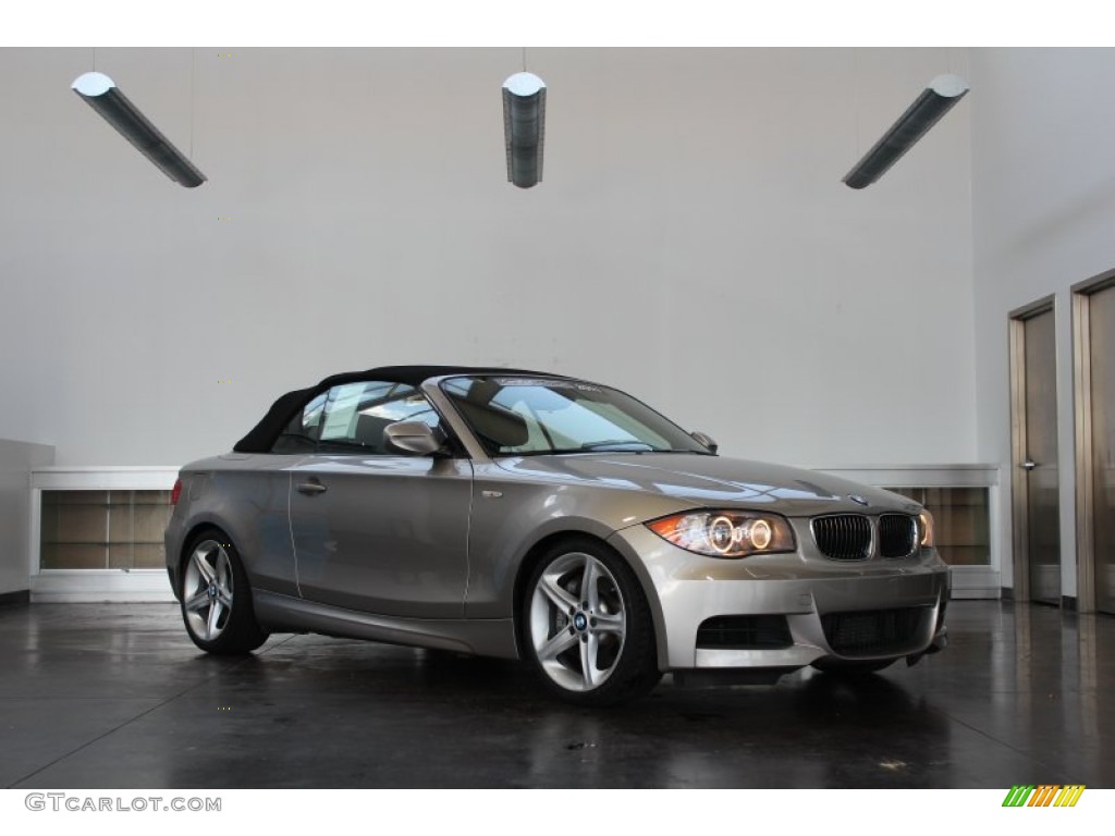 2011 1 Series 135i Convertible - Cashmere Silver Metallic / Black photo #1