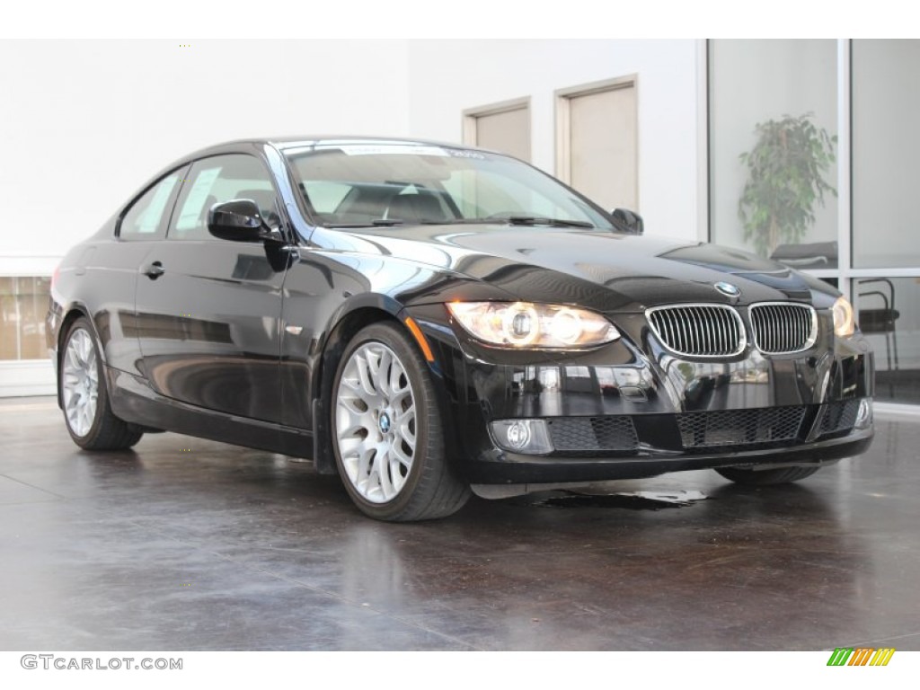 2010 3 Series 328i Coupe - Jet Black / Black photo #2