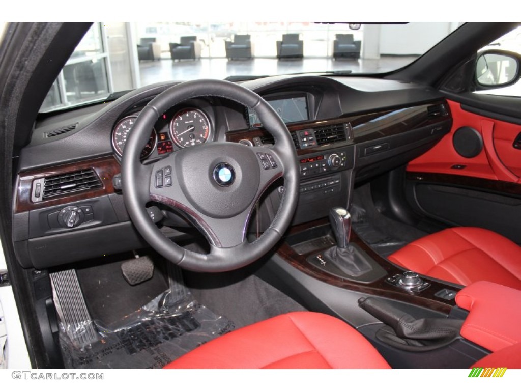 Coral Red/Black Interior 2012 BMW 3 Series 328i Convertible Photo #82503065