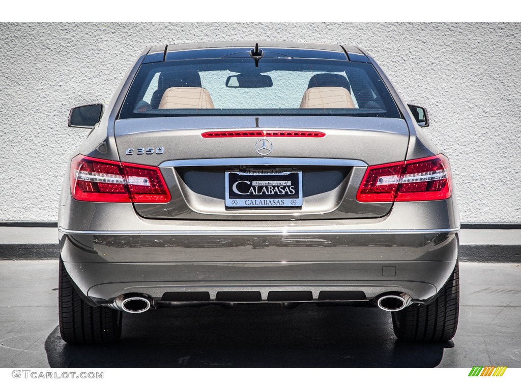 2013 E 350 Coupe - Olivine Grey Metallic / Natural Beige/Black photo #3