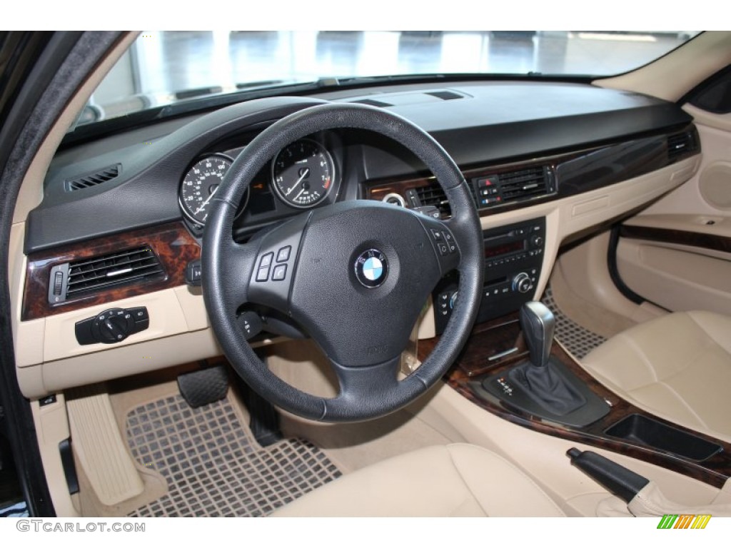 2008 3 Series 328i Sedan - Jet Black / Beige photo #14