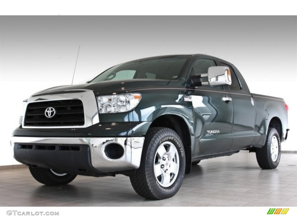 2008 Tundra Double Cab 4x4 - Timberland Green Mica / Graphite Gray photo #1