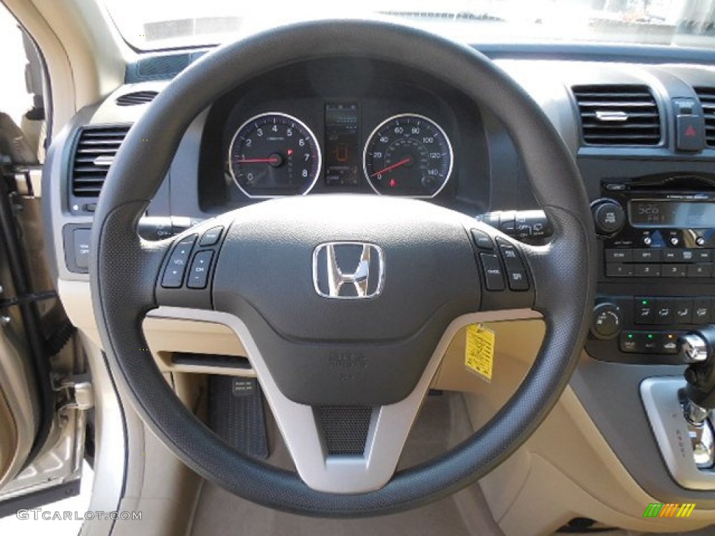 2008 Honda CR-V EX 4WD Ivory Steering Wheel Photo #82507061